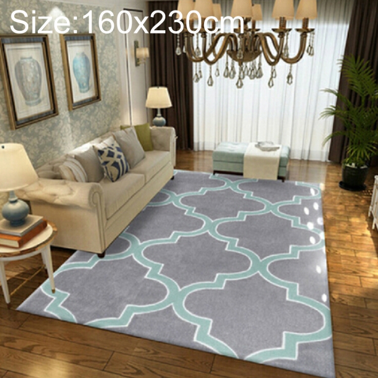 

Nordic Geometric Carpet For Living Room Non-slip Floot Mat, Size:160x230cm(Grey Blue)