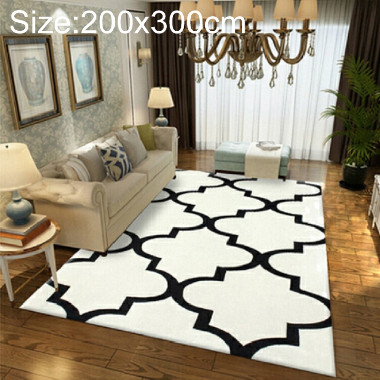 

Nordic Geometric Carpet For Living Room Non-slip Floot Mat, Size:200x300cm(White)