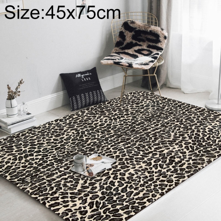 

Fashion Leopard Print Carpet Living Room Mat, Size:45x75cm(R9)