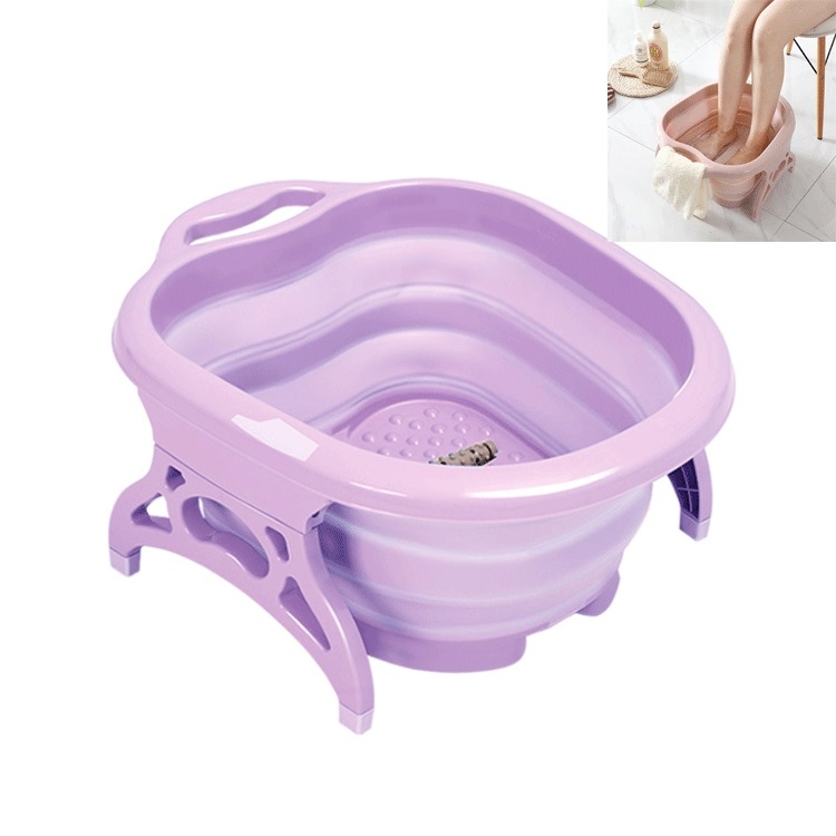 

Household Foldable Foot Massage Foot Bath(Purple)