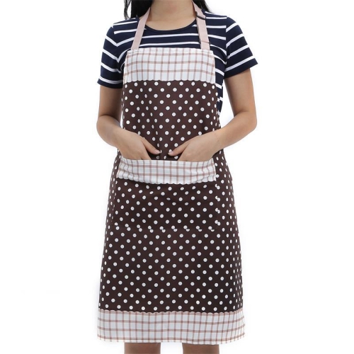 coffee coloured polka dot dress