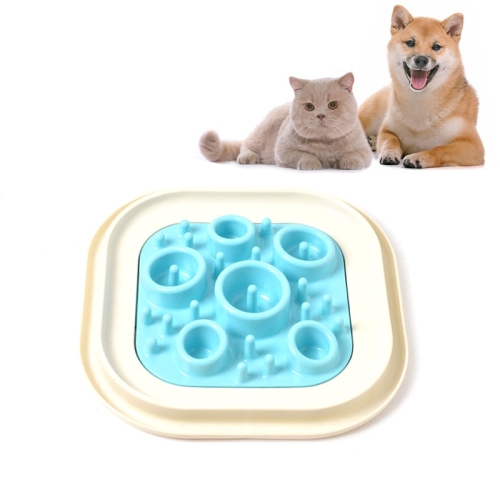 

Pet Supplies Cats and Dogs Anti-skid Anti-choking Slow Food Pet Bowl(Blue)