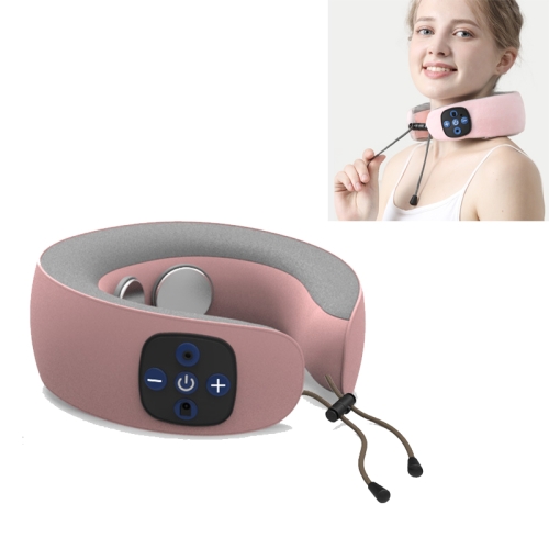

U-shaped Massage Pillow Multifunctional Shoulder and Neck Cervical Spine Instrument Body Massager Physiotherapy Instrument Car Neck Protection Instrument, Colour:Pink Charging