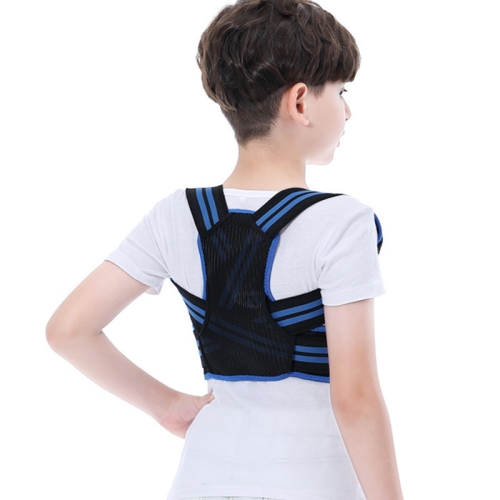 

Children Kyphosis Correction Belt Strengthens Support and Fixes Straight Back Artifact, Size:M(Blue)