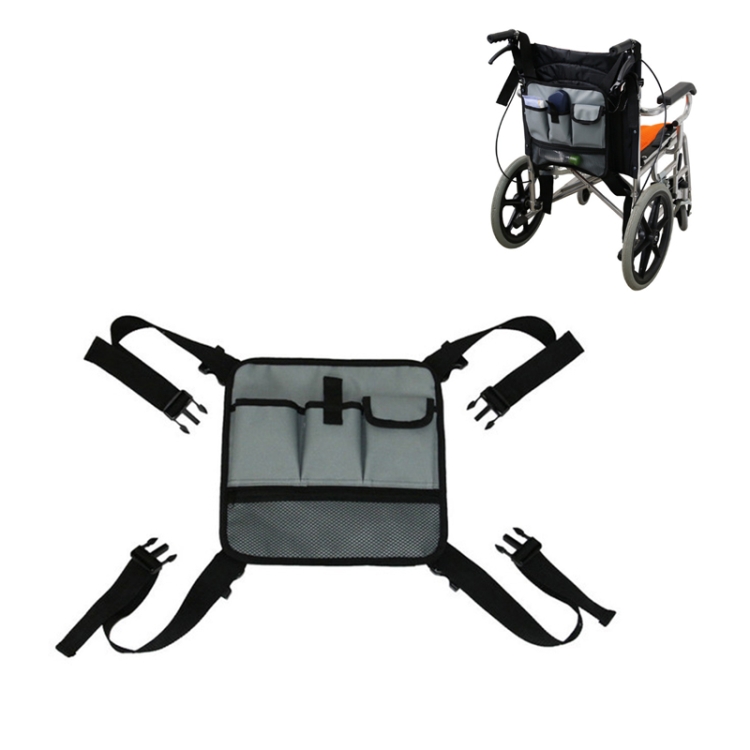 

Multifunctional Adjustable Wheelchair Walker Light Storage Bag Kits(Gray)
