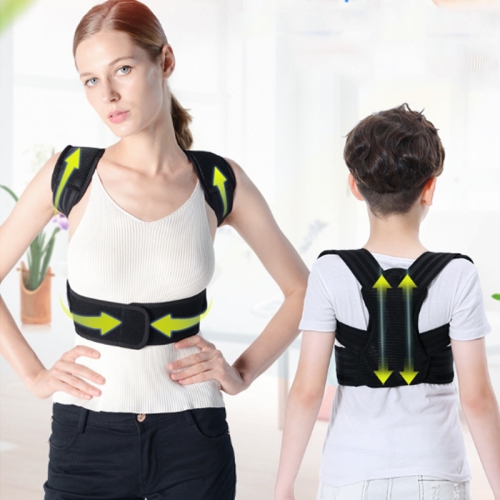 

Breathable Stealth Correction Belt Children Humpback Correction Back Fixed Internal Wear Posture Belt, Size:XL(Black)