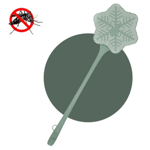 

5 PCS Summer Plastic Fly Swatter Flycatcher, Style:Snowflake Pattern(Green)