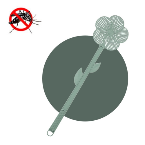 

5 PCS Summer Plastic Fly Swatter Flycatcher, Style:Cherry Blossoms Pattern(Green)