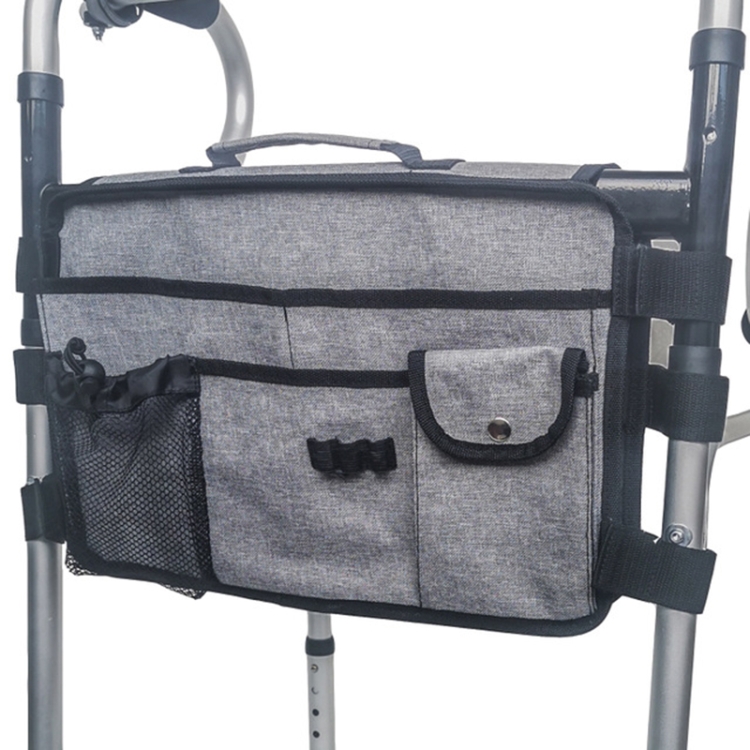 

Wheelchair Walking Aid Adjustable Multifunctional Storage Bag(Gray)
