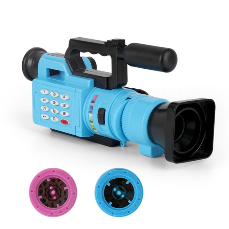 

Children Educational Fun Interactive Toys Projection Simulation Lights Music Video Recorder Toys(Blue)