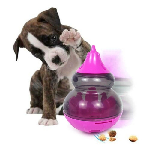 

Pet Tumbler Leak Food Ball Dog Educational Toy Gourd Slow Food(Rose Red)