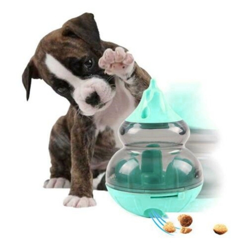 

Pet Tumbler Leak Food Ball Dog Educational Toy Gourd Slow Food(Green)