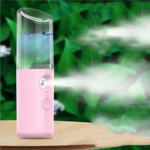 

Lipstick Style Facial Hydration Instrument Air Humidifier USB Beauty Cold Spray Instrument Auto Alcohol Disinfection Sprayer(Pink)