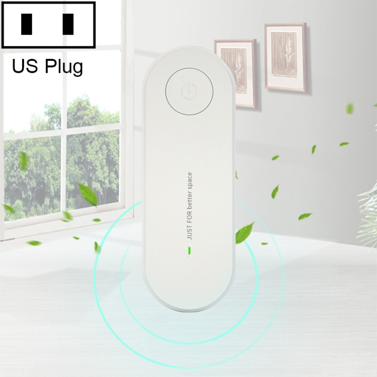 

Mini Anion Air Purifier Smoke PM2.5 Remove Toilet Kitchen Air Purifier, Plug Type:US Plug(White)