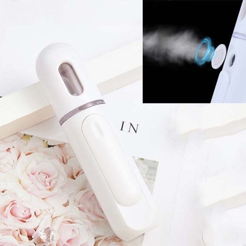 

Nano Spray Water Hydration Beauty Facial Instrument Portable Handheld USB Charging Air Humidifier Alcohol Disinfection Spayer(Ivory White)