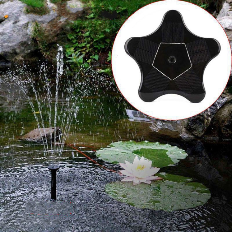 

Outdoor Solar Garden Decoration Starfish Fountain Pump Pool(Black)