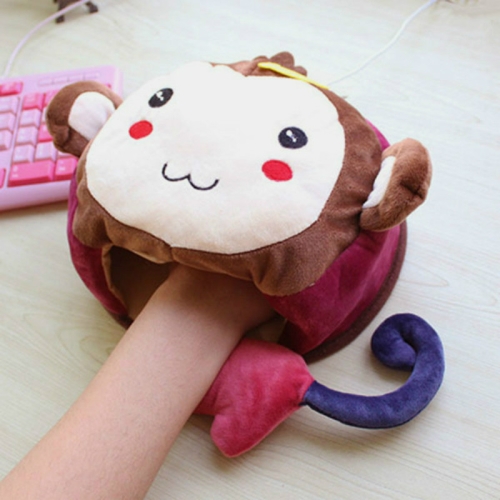 

Winter Cute Cartoon Animal USB Heating Mouse Pad Flannel Hand Warmer(Monkey)