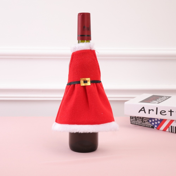 

2 PCS Christmas Decoration Red Wine Bottle Set Christmas Items