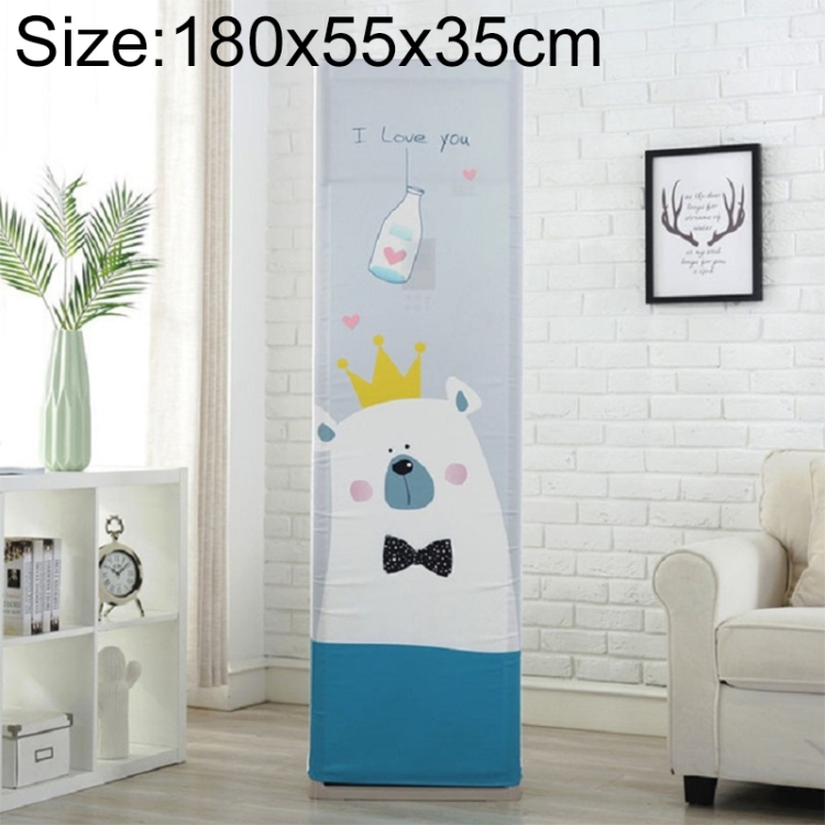 

Simple Vertical Cabinet Type All Inclusive Air Conditioning Fabric Dust Cover, Size:180x55x35cm, Style:Love Bear