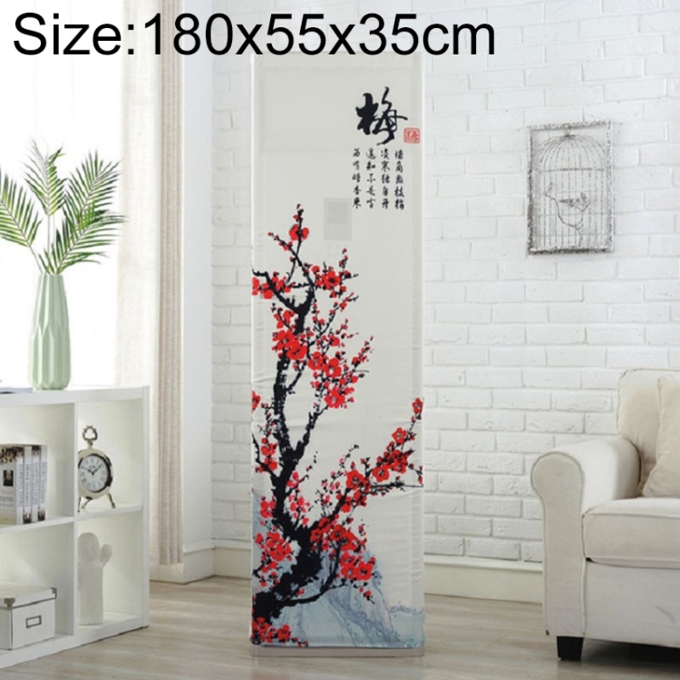 

Simple Vertical Cabinet Type All Inclusive Air Conditioning Fabric Dust Cover, Size:180x55x35cm, Style:Red Plum