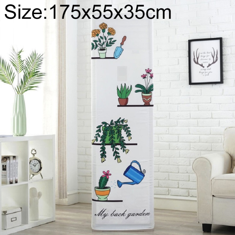 

Simple Vertical Cabinet Type All Inclusive Air Conditioning Fabric Dust Cover, Size:175x55x35cm, Style:Green Plant