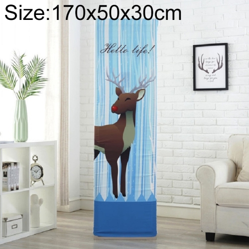 

Simple Vertical Cabinet Type All Inclusive Air Conditioning Fabric Dust Cover, Size:170x50x30cm, Style:Blue Elk