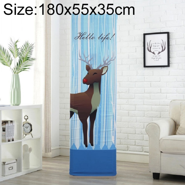

Simple Vertical Cabinet Type All Inclusive Air Conditioning Fabric Dust Cover, Size:180x55x35cm, Style:Blue Elk