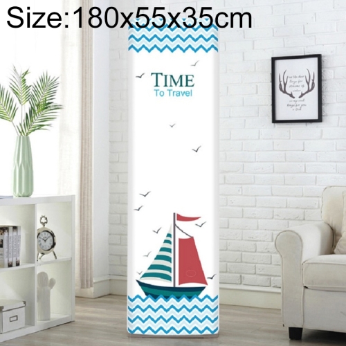 

Simple Vertical Cabinet Type All Inclusive Air Conditioning Fabric Dust Cover, Size:180x55x35cm, Style:Sailboat