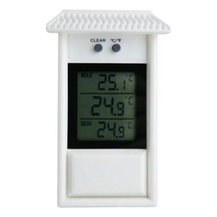 

Eaves Shape Outdoor Garden Refrigerator Waterproof Thermometer(White)