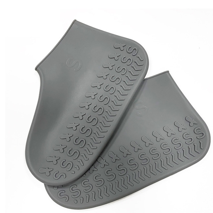 

Thicken Portable Creative Outdoor Adult Non-slip Waterproof Silicone Shoe Cover, Size:L(Gray)