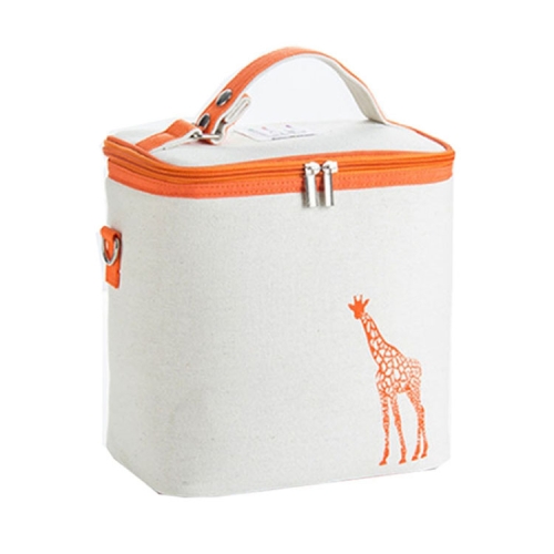 

Cartoon Pattern Portable Refrigerated Insulated Food Picnic Lunch Bag, Color:Orange