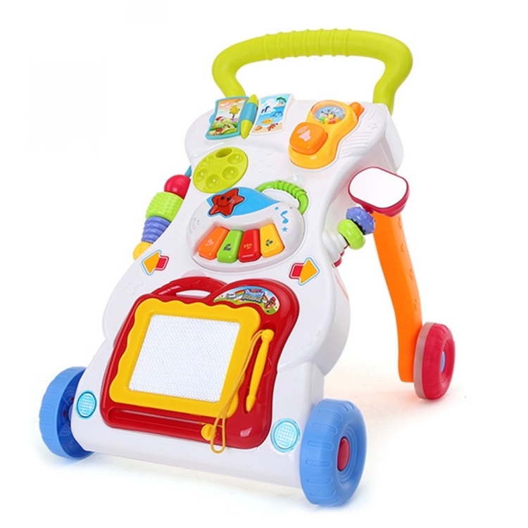 

Children Trolley Multifunctional Baby Walker 0-1 Year Old Baby Toy Prevention O-Legs Toddler Wordpad Musical Instrument