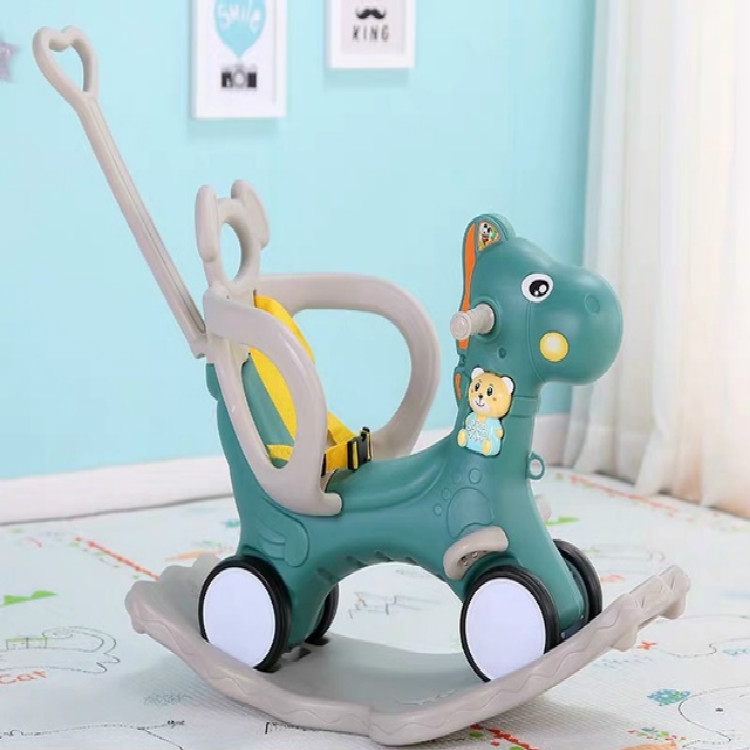 wooden baby rocking horse