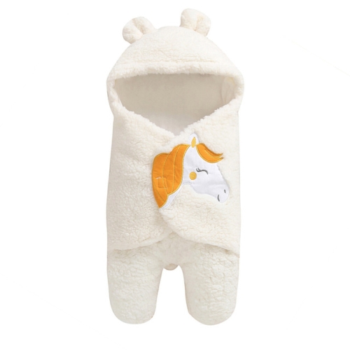 

Cute Cartoon Bear Ear Cotton Baby Sleeping Blanket(White)