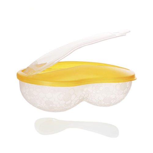 

Baby Food Dishes Grinding Tool Food Bowls(Transparent yellow)