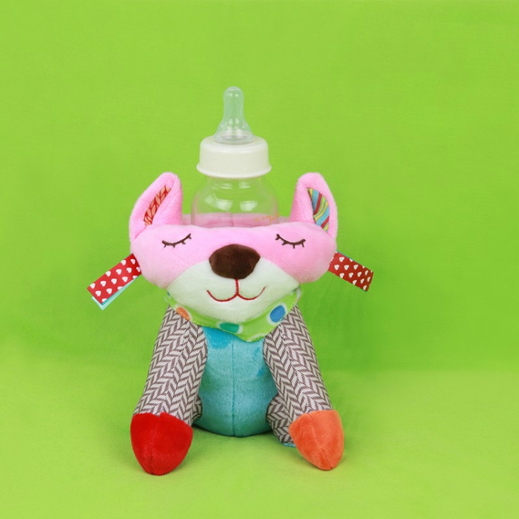 

Animals Cartoon Baby Plush Warm Pouch Feeding Bottle, Style:Cat Kettle bag