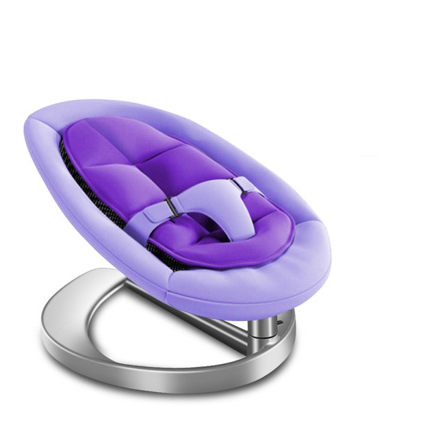 

Multifunctional Comfort Rocking Baby Sofa Chair Seat Aluminum Base Semi-automatic Rocking(Purple)