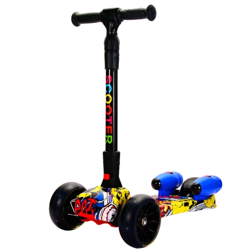 

Foldable Three-wheeled Children Scooter with Spray Flash & Music Features(Street Dance)