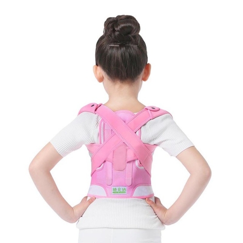 

JBN-002 Children Posture Corrector Back Shoulder Lumbar Waist Supporting Correction Straighten Upper, Size:XL(Pink)