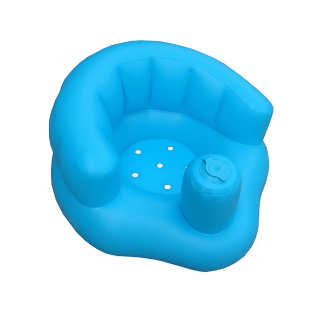 

Children Bath Seat Chair baby swimming Pool Dining Pushchair Portable Play Game Inflatable Sofas(Blue)