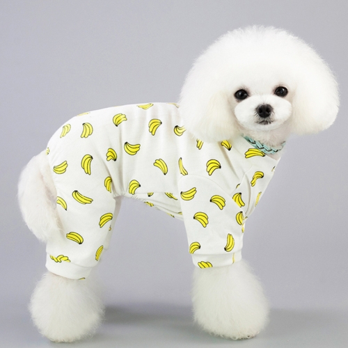 

2 PCS Cute Small Dogs Pajamas for Pet Dogs Cat Clothes, Size:M(Banana)