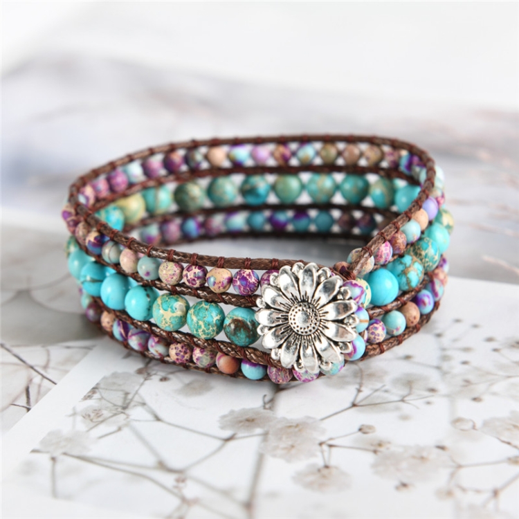 

Fashion Multi-layer Natural Stone Beads Handmade Bracelet