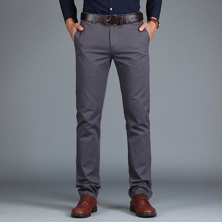 

Straight Loose Casual Cotton Trousers for Men(Gray)