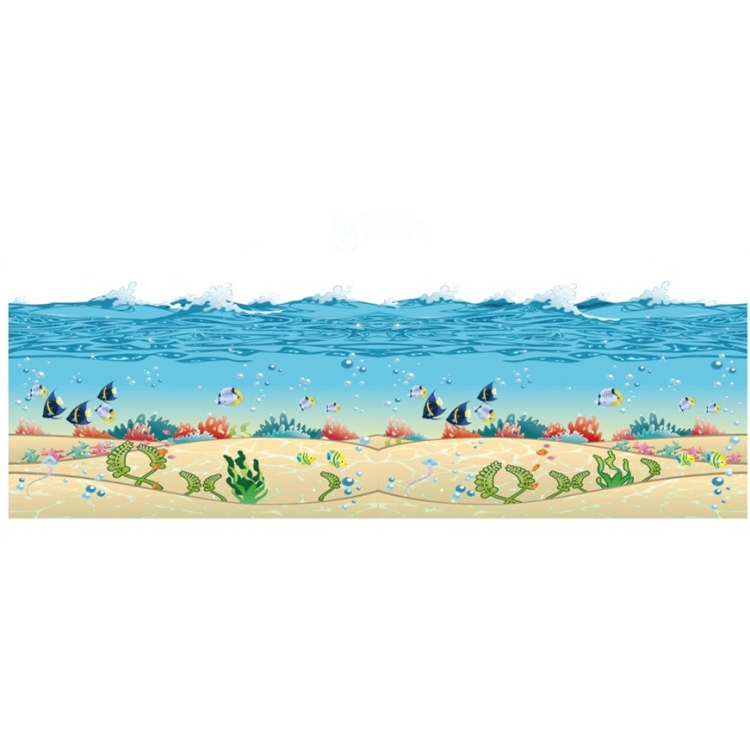 

Fish Shark Dolphin Underwater World Baseboard Wall Stickers for Kindergarten Kids Room Kitchen Wall Art Decoration(ZY1322)