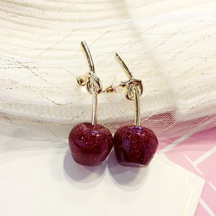 

Sweet Cute Red Cherry Earrings For Women