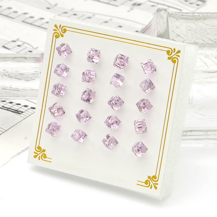 

10 Pairs/Set Crystal Earrings Female Fashion Jewelry Earrings(Pink)