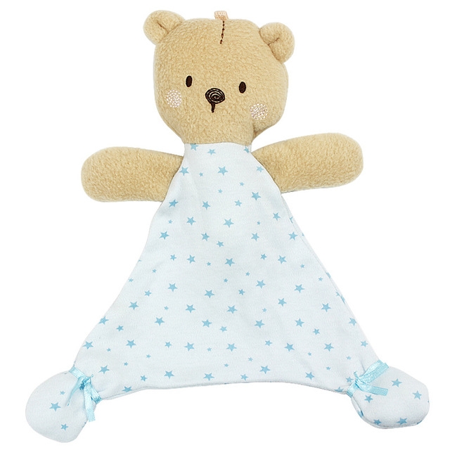 

Baby Toys for 0-12 Months Soothing Towel Soft Baby Doll Cute Cartoon Animal Kids Toys(Brown star)