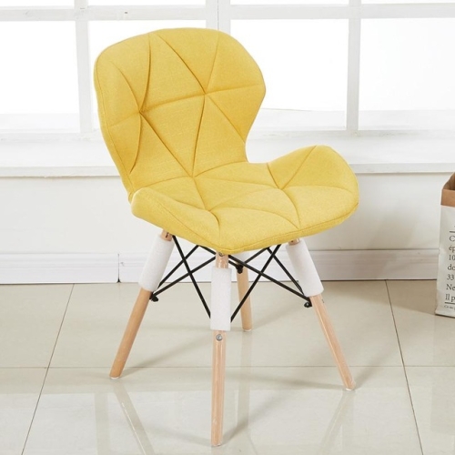 

Modern Simple Home Stool Back Makeup Desk Chair Butterfly Dining Chair(Yellow)