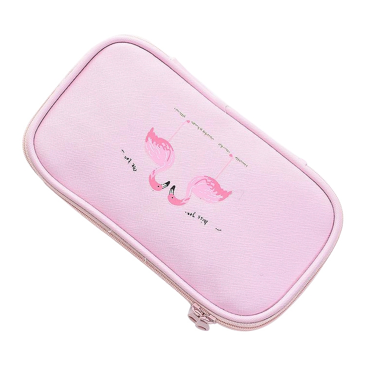 

Kawaii Animal Flamingo Pattern Pencil Case Canvas Large Capacity Multifunction Pencil Bags Pen Box School Supplies Stationery Gift(Pink)