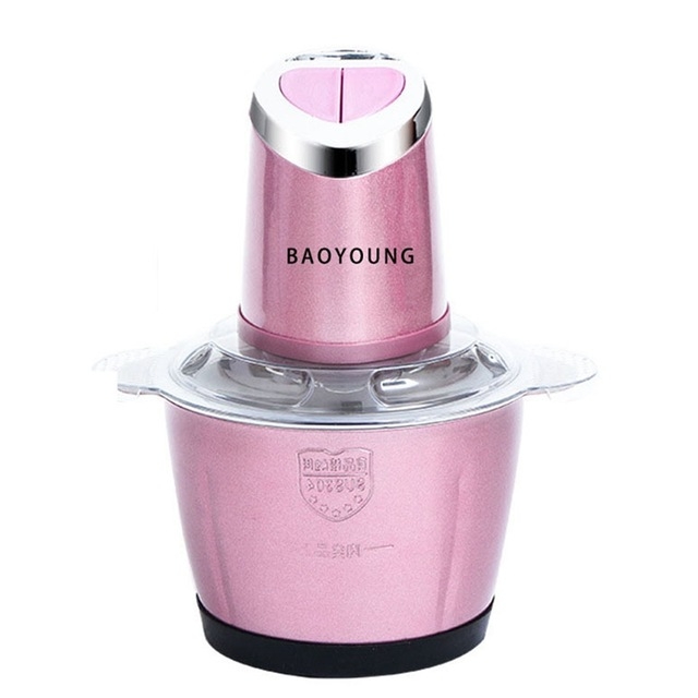 

Dual-gear Electric Kitchen Meat Grinder Chopper Food Chopper Stainless Steel Kitchen Tools(Pink)
